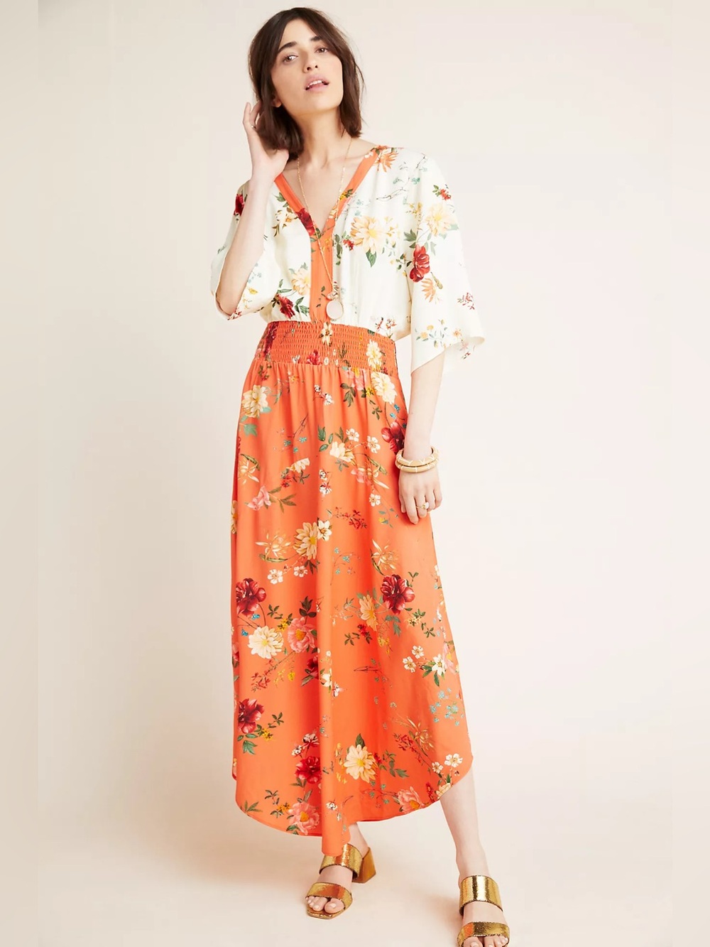 Farm Rio For Anthropologie Kiera Maxi Dress Size Small